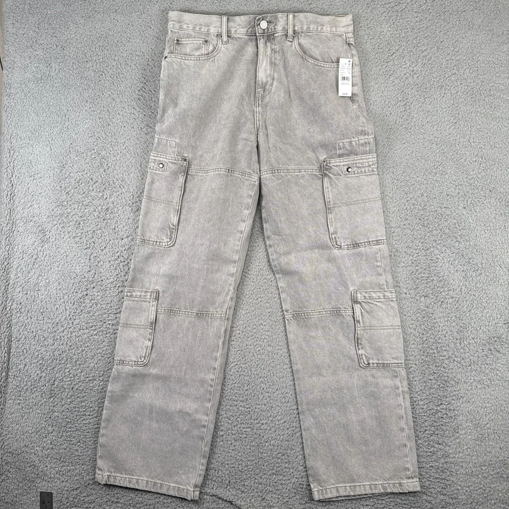 Pacsun Dylan Baggy Jeans‎ Mens 32x32 Gray Cargo NEW NWT
